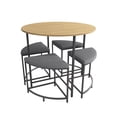 thumbnail image 2 of Juego Comedor Redondo Industrial Kappesberg 4 Bancos Freijó, 2 of 5