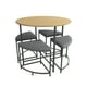 thumbnail image 2 of Juego Comedor Redondo Industrial Kappesberg 4 Bancos Freijó, 2 of 5