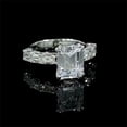 thumbnail image 3 of HeartsAndYou 3ct Emerald Cut Moissanite Milgrain Solitaire with Accents Ring 18k White Gold over Silver, 3 of 5