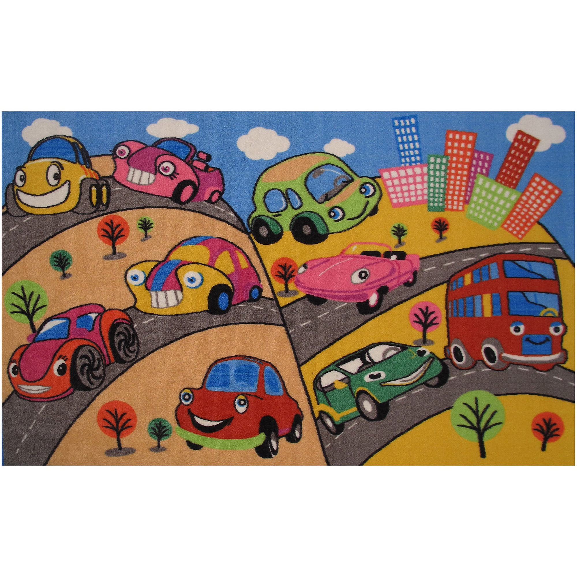 Nick Jr Paw Patrol Pups In Action Area Rug 3 4" x 4 8" Blue