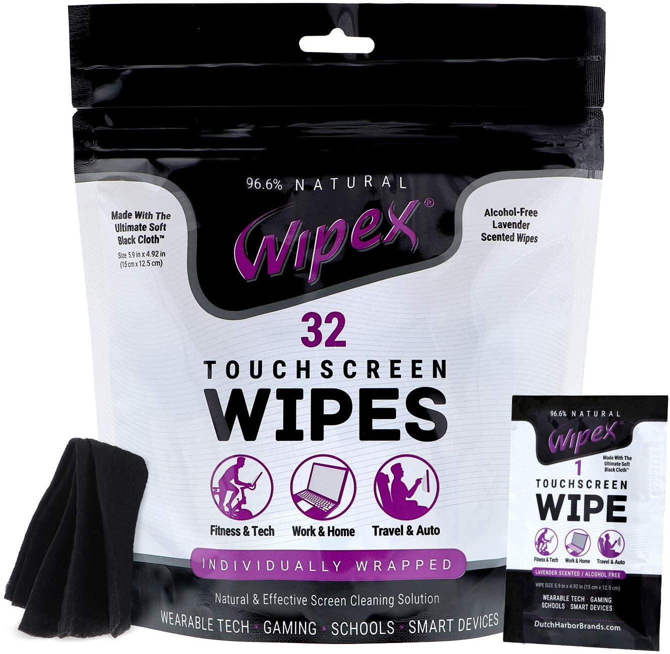 Wipex AlcoholFree Touchscreen Cleaning Wipes for Fitness Tech