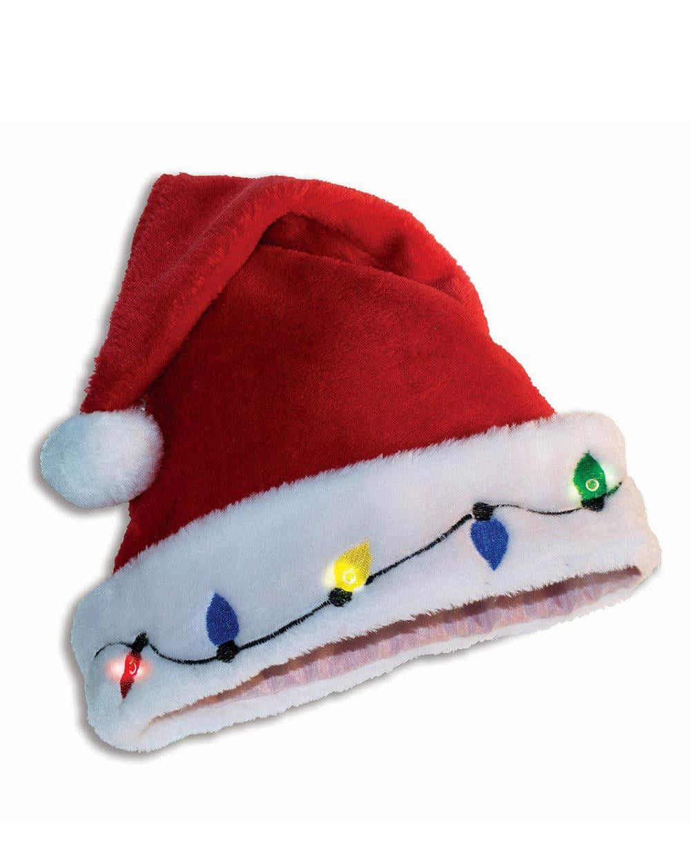 Funny Blinking Santa Hat, Santa, Size: One size, D&D Distributing