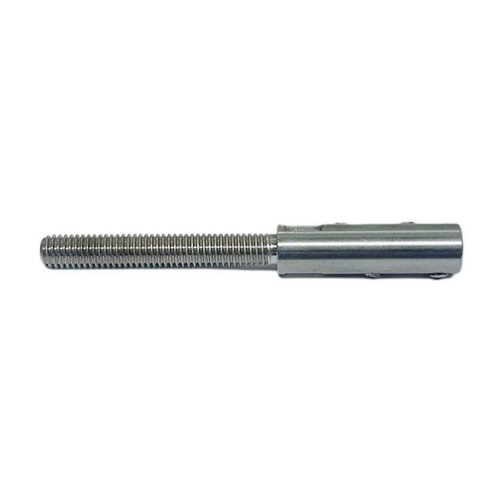 Marine 3/8"-16 Set Screw Threaded Stud For 1/4" Cable Wire Stainless Steel 4 Pcs