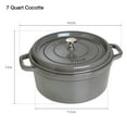 thumbnail image 4 of Staub Cast Iron 7-qt Round Cocotte - Graphite Grey, 4 of 11