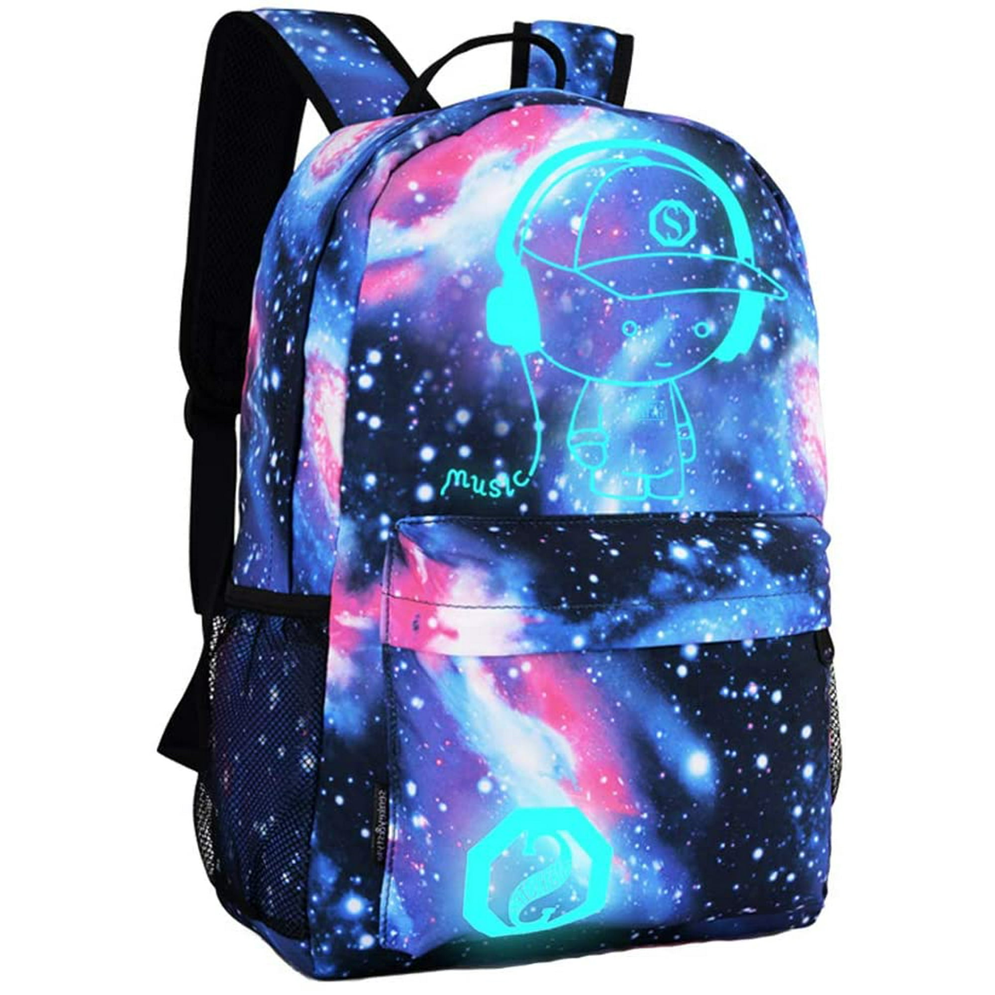Anime Luminous Backpack Boys Girls Outdoor Backpack Daypack Unisex Shoulder School Bag Laptop Bag Star Blue Walmart