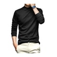 thumbnail image 4 of Men Top Spring Autumn Men Top Neck Protecting Half-high Collar Slim Fit Stretchy Long Sleeves Pullover Sweatshirt for Home Sports Gym Street Wear, 4 of 6