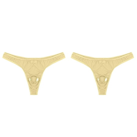 (2-Pack) 2025 Hole Underpants Underwear Thong Plus Size for Women 3X Mens Micro Front Bikini Negligee Plus Size Bodysuit for Women w