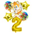 thumbnail image 3 of Juego de 6 globos digitales para fiesta temática de Sonic The Hedgehog para niños, productos decorativos de cumpleaños de Sonic, juguetes para niños, globos de helio, 3 of 5
