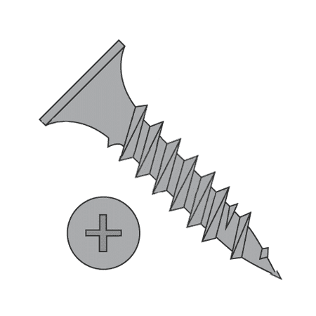 

#6 x 1 5/8 Fine Drywall Screws / Phillips / Bugle Head / Steel / Phosphate Finish (Quantity: 100 pcs)