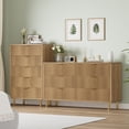 thumbnail image 6 of Danolapsi 6 Drawer Dresser,Modern Drawer Chest,Wide Storage Dresser Chest Cabinet Organizer Unit with Gold Handle,Wood Double Chest of Drawers and Storage Organizer for Living Room,Hallway,Entryway, 6 of 7