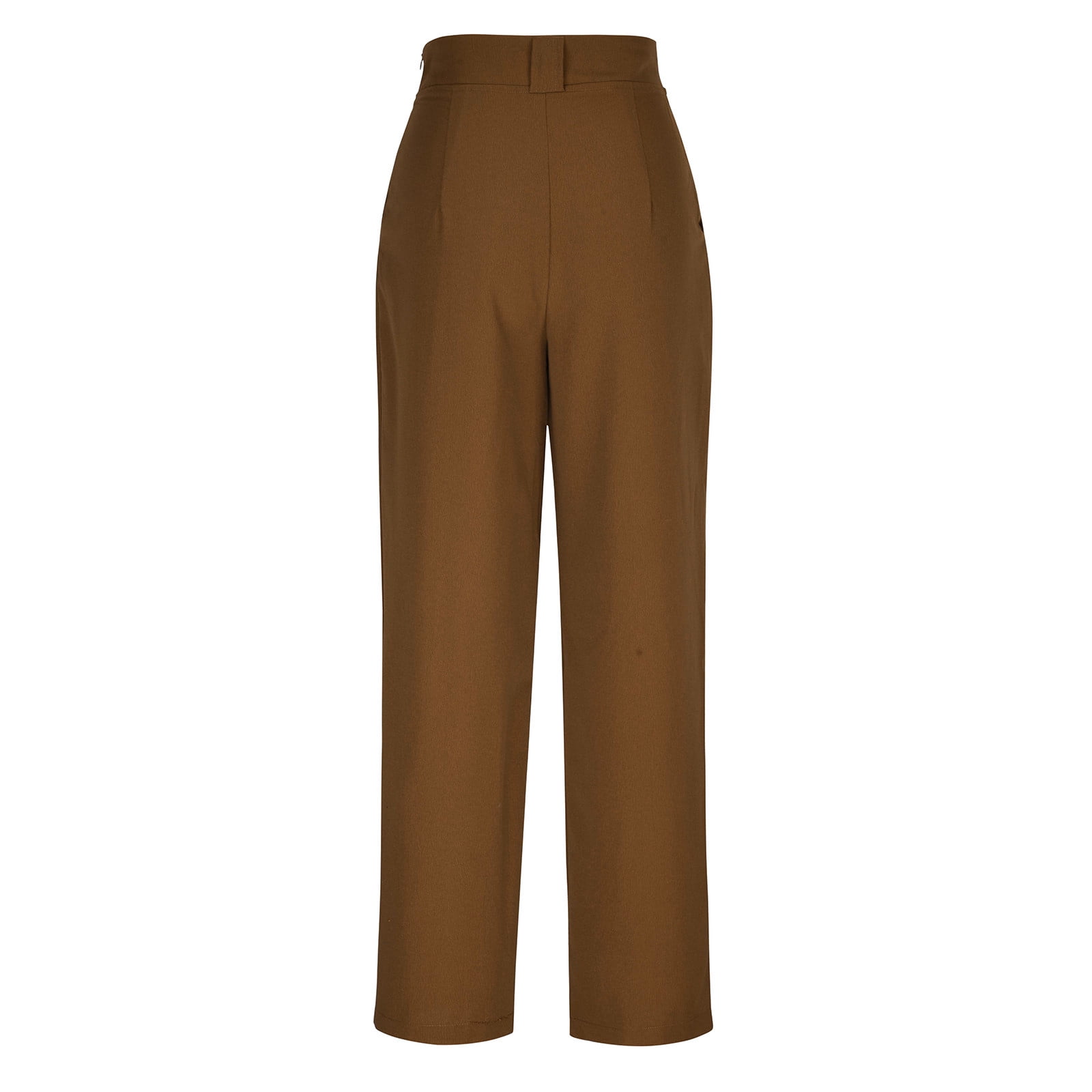 JWZUY Womens Solid Suit Slacks Pant Full-Length Zipper Fly Closure