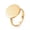 Gold, variant on 304 Gold Stainless Steel Finger Ring Flat Round Statement Polished Comfort Fit Size 8 Z694