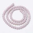 thumbnail image 2 of 10Strand Opaque Solid Color Glass Beads Strands Faceted Rondelle 3x2mm Hole: 0.8mm Creamy White, 2 of 2