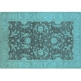 thumbnail image 1 of Ahgly Company Indoor Rectangle Oriental Light Blue Industrial Area Rugs, 2' x 5', 1 of 4