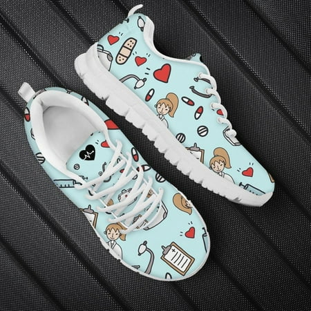 

Zapatos Mujer Hospital Equipment Nurse Heart Beat Print Women Flats Shoes Spring Sneakers Nursing Gifts For Ladies Jogging Shoes