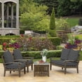 thumbnail image 4 of ARDEN Outdoor Deep Seat Cushion Set (2-Pack), 24 in x 24 in, Weather-Proof, Rain-Proof, Fade Resistant Patio Cushion for Chair, Sofa, and Couch Black Demi Tile, 4 of 8