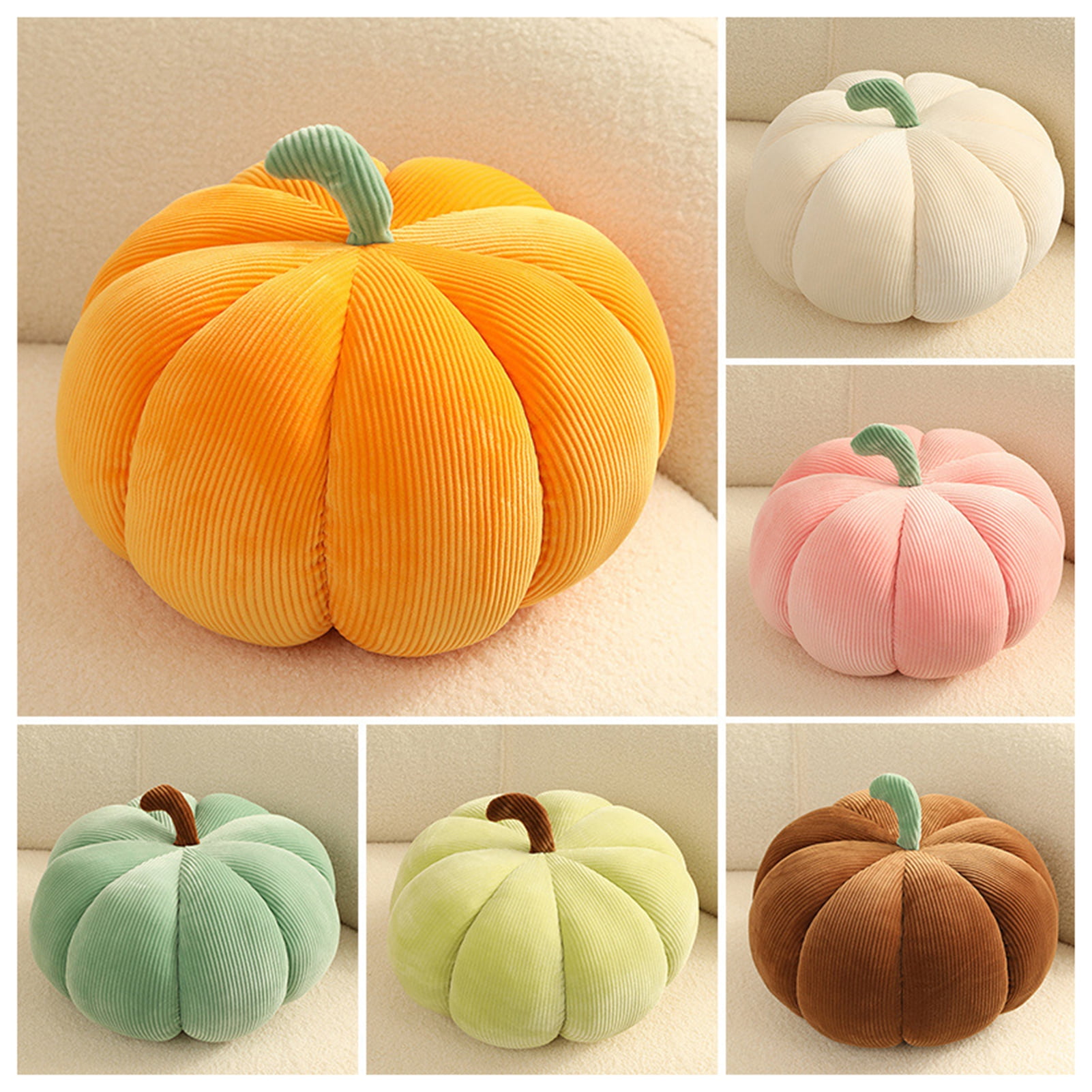 Bobasndm Pumpkin Pillow, Pumpkin Plush, Cute 3D Pumpkin Pillows Stuffed
