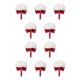 thumbnail image 2 of Ramo de boda Qarigey flores PE 10piezas Cinta roja vino, 2 of 6
