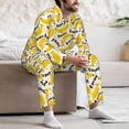 thumbnail image 7 of Hirioo Banana Fruit for Men's Pajama Sets 2 Piece Pjs Men's Long-Sleeved Pajama Set Button Down Sleepwear,S-XXL-Medium, 7 of 7