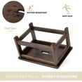 thumbnail image 2 of Wooden Step Stool (16.5" Dx12 Wx9 H) Bed Steps for High Beds for Adults - Natural Solid Wood One Step Stool, Heavy Duty- Holds up to 600Lbs- Perfect Safety (9in Height-Walnut), 2 of 8