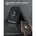 thumbnail image 4 of Cartera LORZOR para Apple AirTag RFID de piel de fibra de carbono, 4 of 8