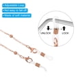 thumbnail image 4 of Cadenas de gafas Uxcell para mujeres, cadena de gafas elegante, soporte para gafas de sol para gafas de lectura de luz azul, oro rosa, 4 of 5