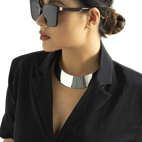 Fashion Jewelry Wide Punk Necklaces Charm Party Necklace Chain Luxurious Choker Collar Necklace for Women