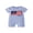 Blue, variant on Newborn Baby Boy Girl 4th of July Outfit Summer Clothes Infant Baby Patriot Independent Day Clothes Waffled Stripes Romper Short Sleeve American Flag Embroidery Jumpsuit Bodysuit Playsuit
