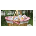 thumbnail image 2 of LOLIPPYY Reusable Picnic Basket Liner: Replacement Fabric Insert Washable For Wicker & Rattan Baskets - Daisy Pattern Cloth Liner Prevent Crumb & Spill, 2 of 7