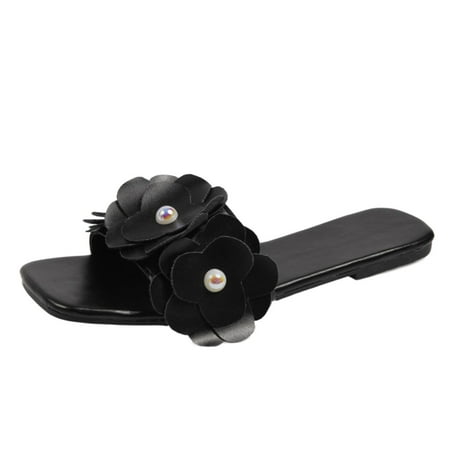 

Qufokar Women Thigh High Boots Fit Flip Flops for Women Slippers Summer Pearl And Shoes Slippers And Sandals Slippers Flower Spring Beach Women Women S Slipper