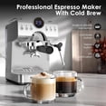 thumbnail image 6 of KNDKO 20-Bar Espresso Machine, Coffee Maker with 58MM Portafilter, Cold Brew, Milk Frother, Smart LED Display, Stainless Steel Design, 6 of 13