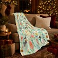 thumbnail image 3 of Whimsical Dog Floral Illustration, Playful Pet Portrait Pattern, Warm Flannel Blanket for Living Room and Bedroom, Dog Lovers Just Because Gift, Pet Lover Home Decor, 3 of 9