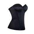 thumbnail image 2 of KHONTS Women’s Backless Strapless Satin Longline Bustier Bridal Bras Full Support Lingerie Black XXL, 2 of 5