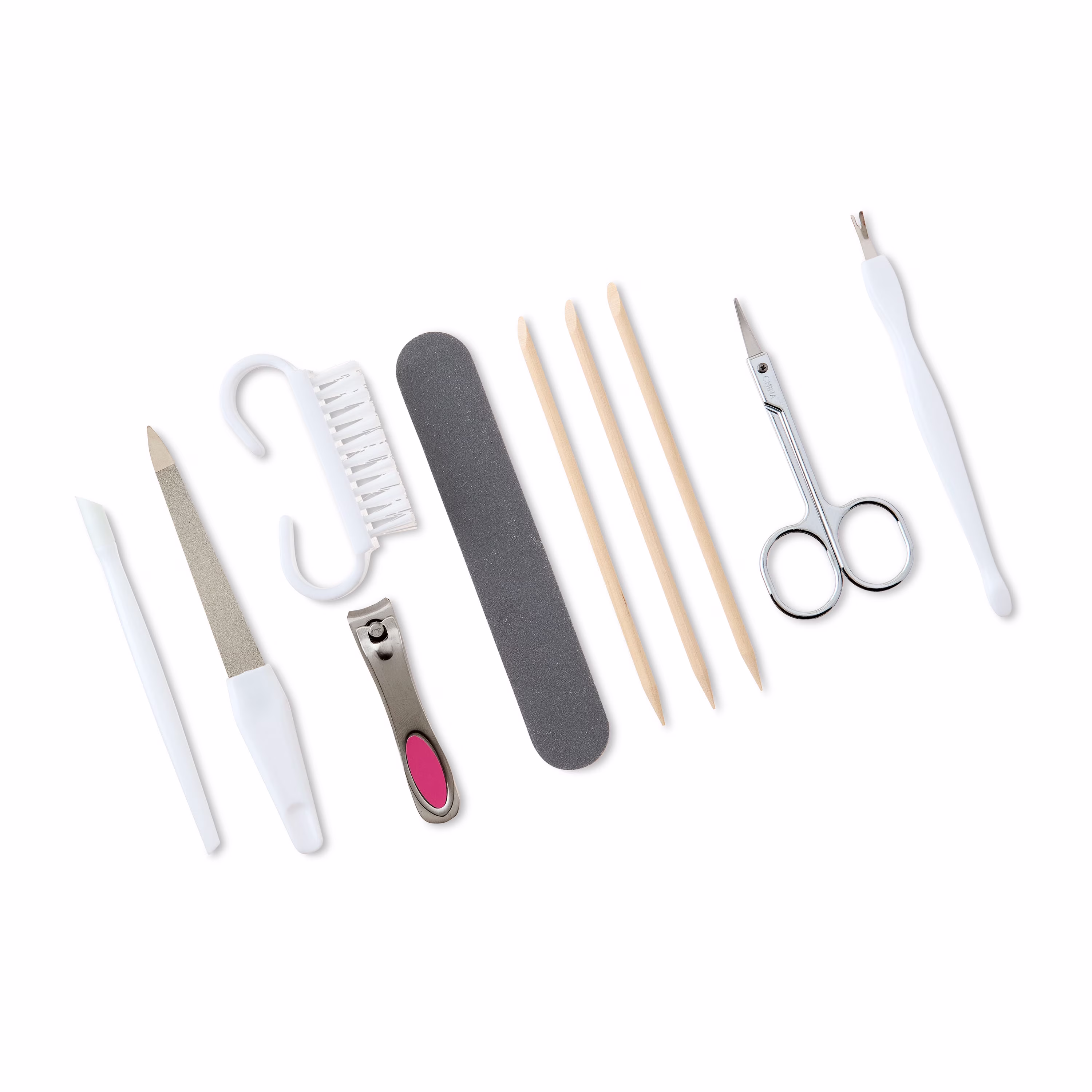 Equate Deluxe Plastic and Metal Manicure Kit, 8 Pieces