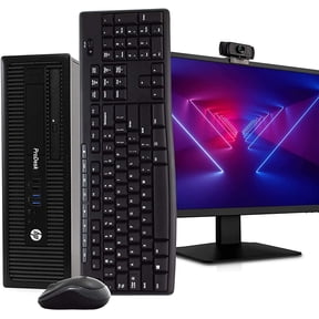 Restored HP PC Desktop SFF Computer Intel Core i5 Processor 16GB RAM 1 TB SSD New 23.6" FHD LED Monitor New 1080p Webcam BTO Wireless KB & Mouse DVD Wifi Windows 10 Pro (Refurbished)
