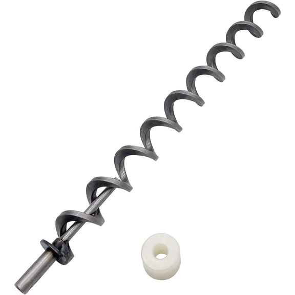 YAOAWE 17-inch Auger Shaft with Auger Brushing Replacement for Most Traeger, Pit Boss, Camp Chef Wood Pellet Grills, Auger Assembly Part KIT0022