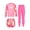 Pink, variant on YONGHS Kids Girls UPF 50 Long Sleeve Swimwear UV Sun Protection Swimsuit Athletic Surf Swimwear White Pink 5-6