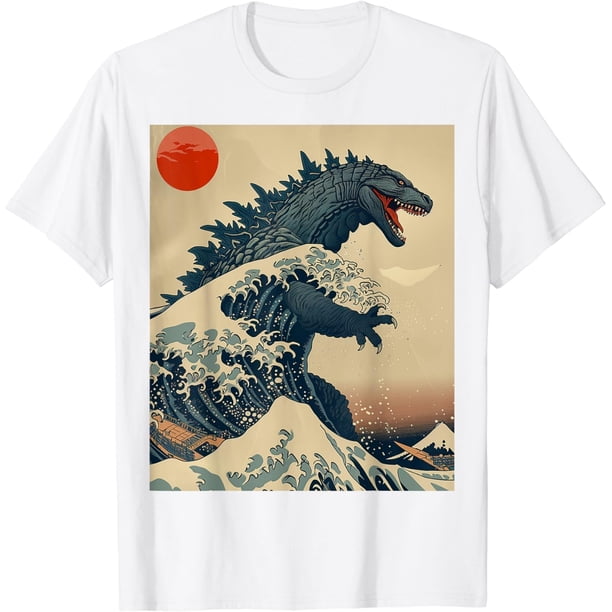 Hokusai The Great Kaiju Off Kanagawa - playera de arte japonés clásico