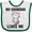 White and Green, variant on Inktastic My Grandma Loves Me Girls Kitty Girls Baby Bib