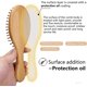 thumbnail image 3 of Cepillo de pelo de bambú, cepillo de pelo antiestático de madera, cepillo de masaje para hombres, mujeres y niños, masajea el cuero cabelludo, reduce la rotura del cabello y el encrespamiento, no más enredos JM, 3 of 5