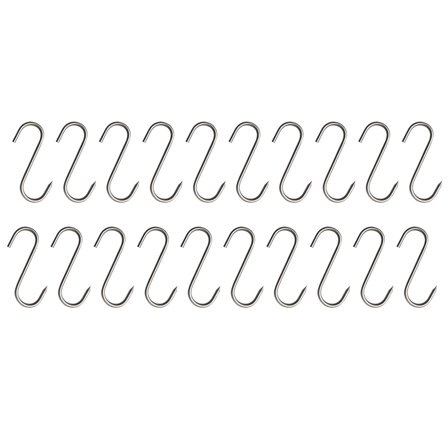 S Hooks Stainless Steel with for Tip Kitchen Pan Utensil Clothes Hanger 20Pcs Home Kitchen BAking Too