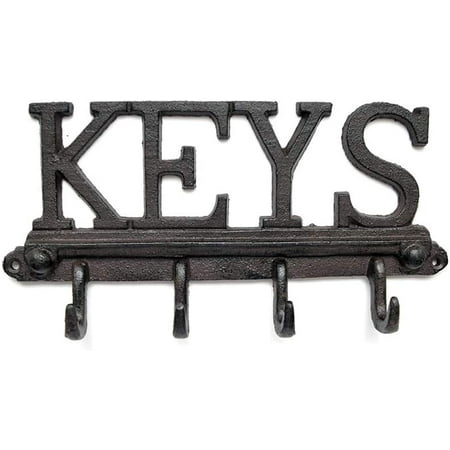 

Keys Wall Mounted Key Holder with 4 Hooks Cast