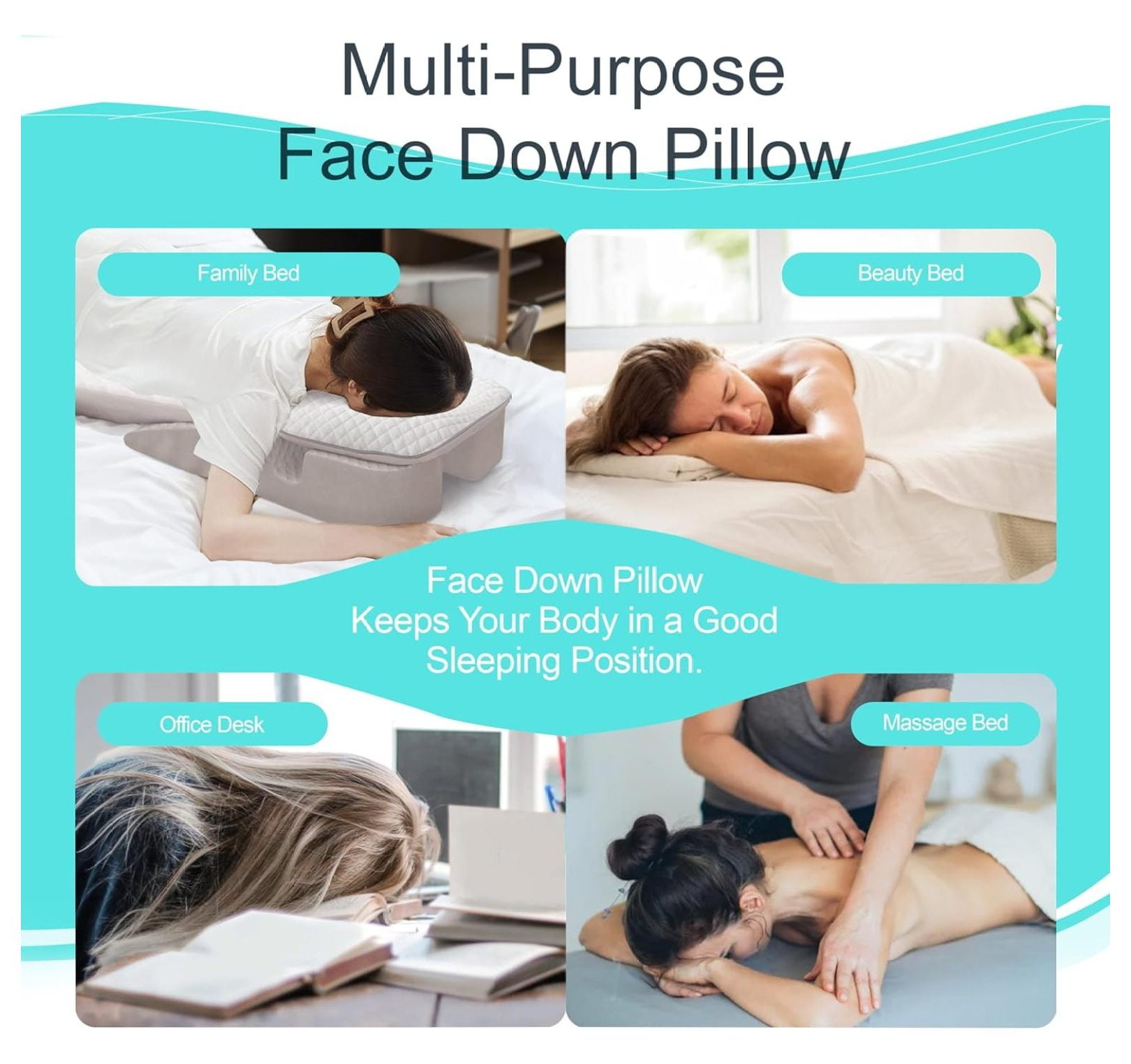 Face cradle pillow for bed 2025