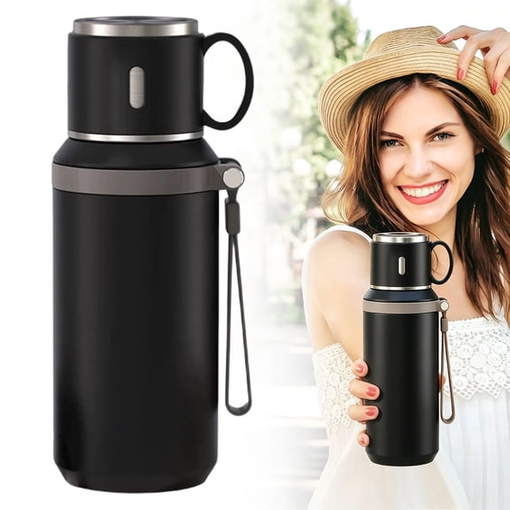 Stainless Steel Insulated Bottle, 32oz with cup Vacuum Insulated Water Bottle, Thermo for Hot Drinks/Cold Drinks,24-Hr Insulation Commute, Travel