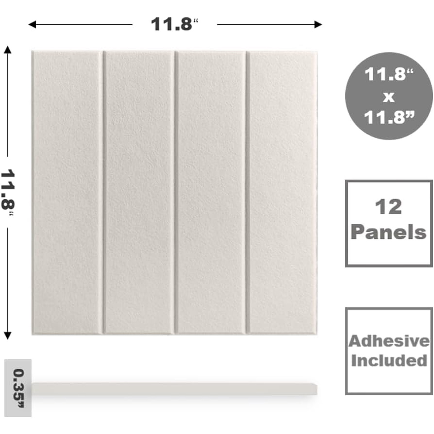 Large Cork Board Alternative - 12-Pack Felt Wall Tiles with Safe Removable Adhesive Tabs, Cork Wall Tiles Bulletin Board Home Office Essentials - Beige