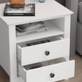 thumbnail image 6 of KULAGAGA Mid-Century Modern Nightstand, 2-Drawer End Table with Open Shelf for Bedroom Living Room, 6 of 7