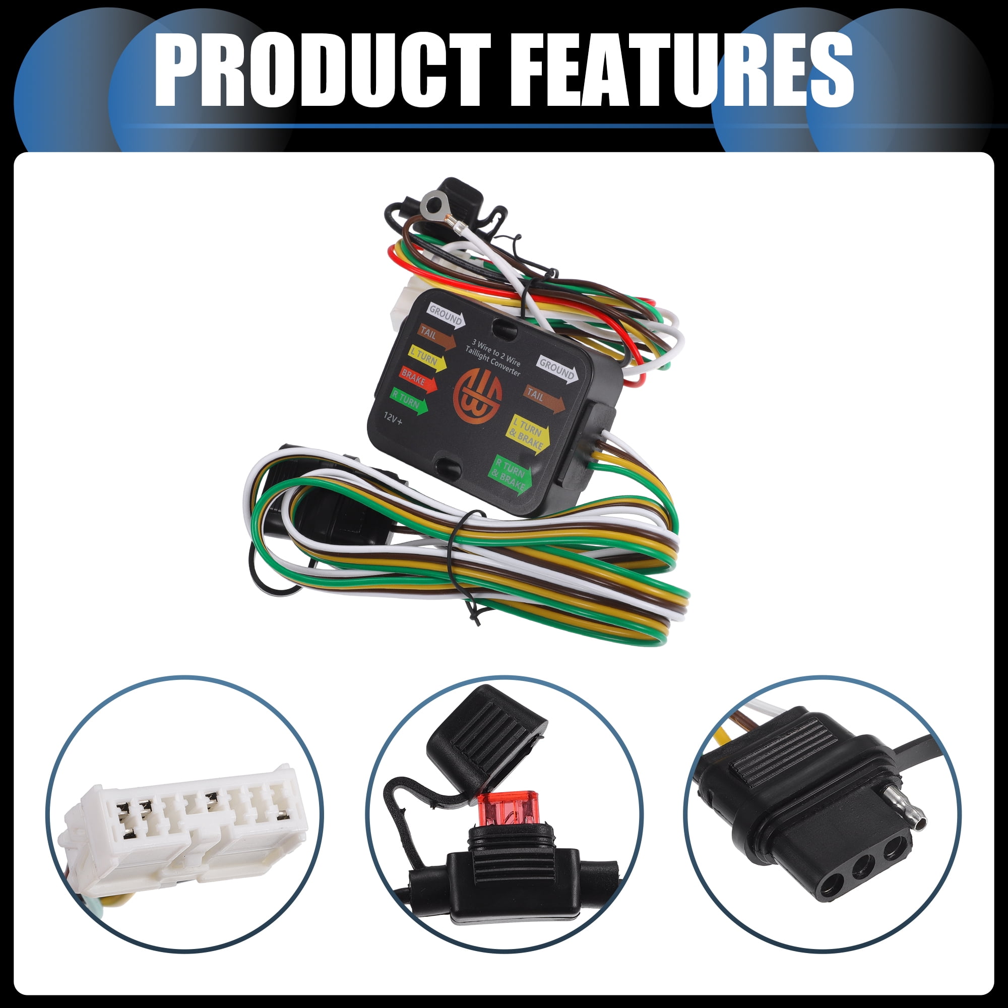 Unique Bargains Vehicle 4-Pin Trailer Wiring Harness Kit, for Acura MDX 2014-2020