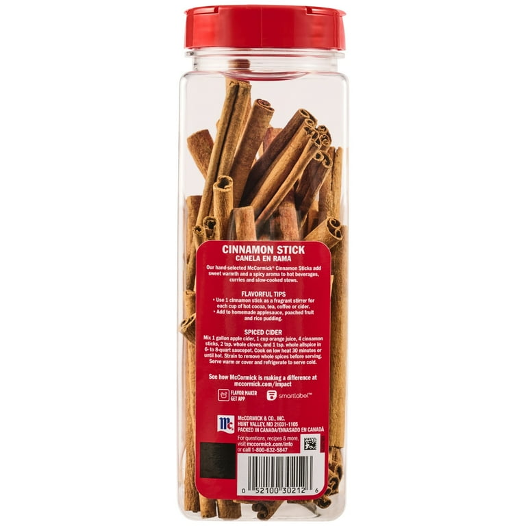 McCormick Kosher Cinnamon Sticks 8 oz Bottle for Cooking Baking