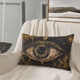 thumbnail image 6 of Binfone Mystical Golden Eye Standard Size Pillowcase, Long Staple Pure Cotton Envelope Closure Pillow Cover (Pillow core not included),14"x20", 6 of 7