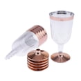 thumbnail image 1 of 24 copas de plástico para champán con dorada, copas de champán de plástico de 7 , vasos desechables , perf Soledad Copas de vino rojo desechables, 1 of 10